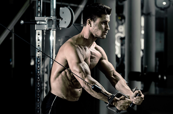 man strengt training